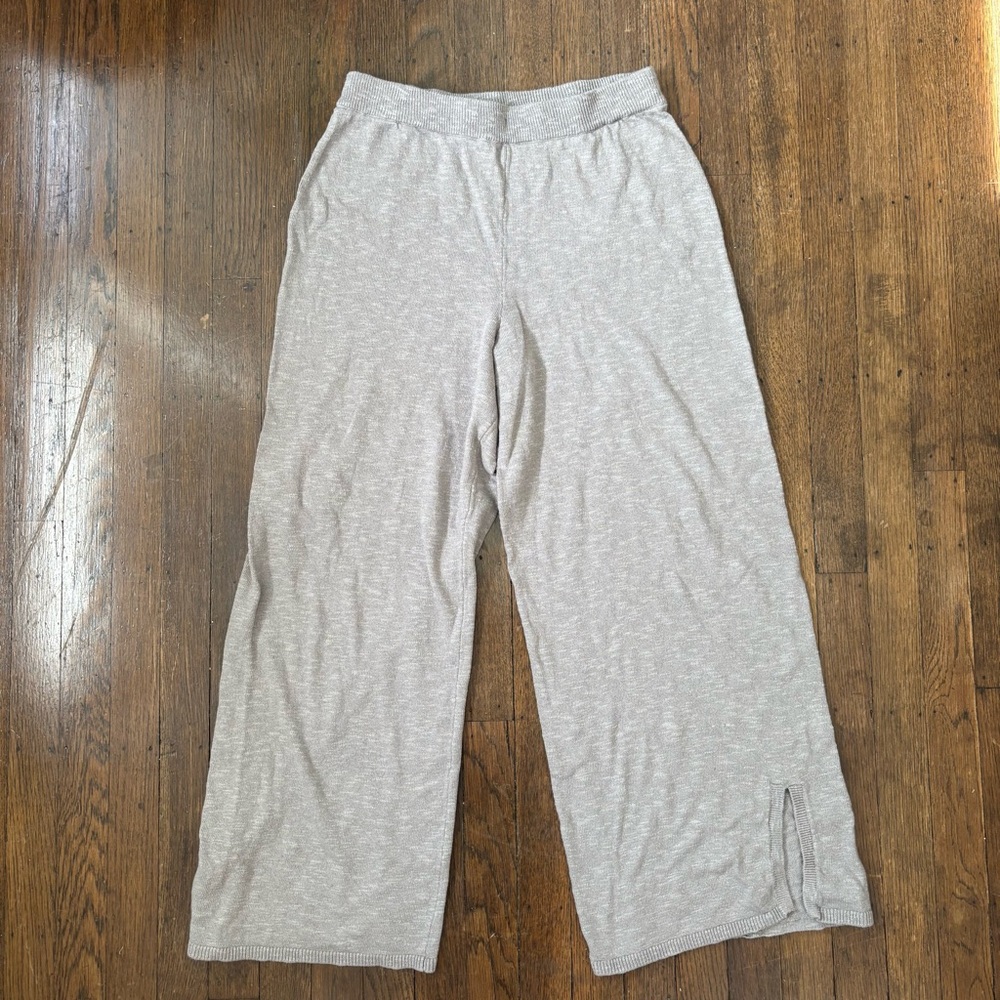FP Beach Linen/Cotton Blend Wide Leg Pull On Pants Size Small Resortwear